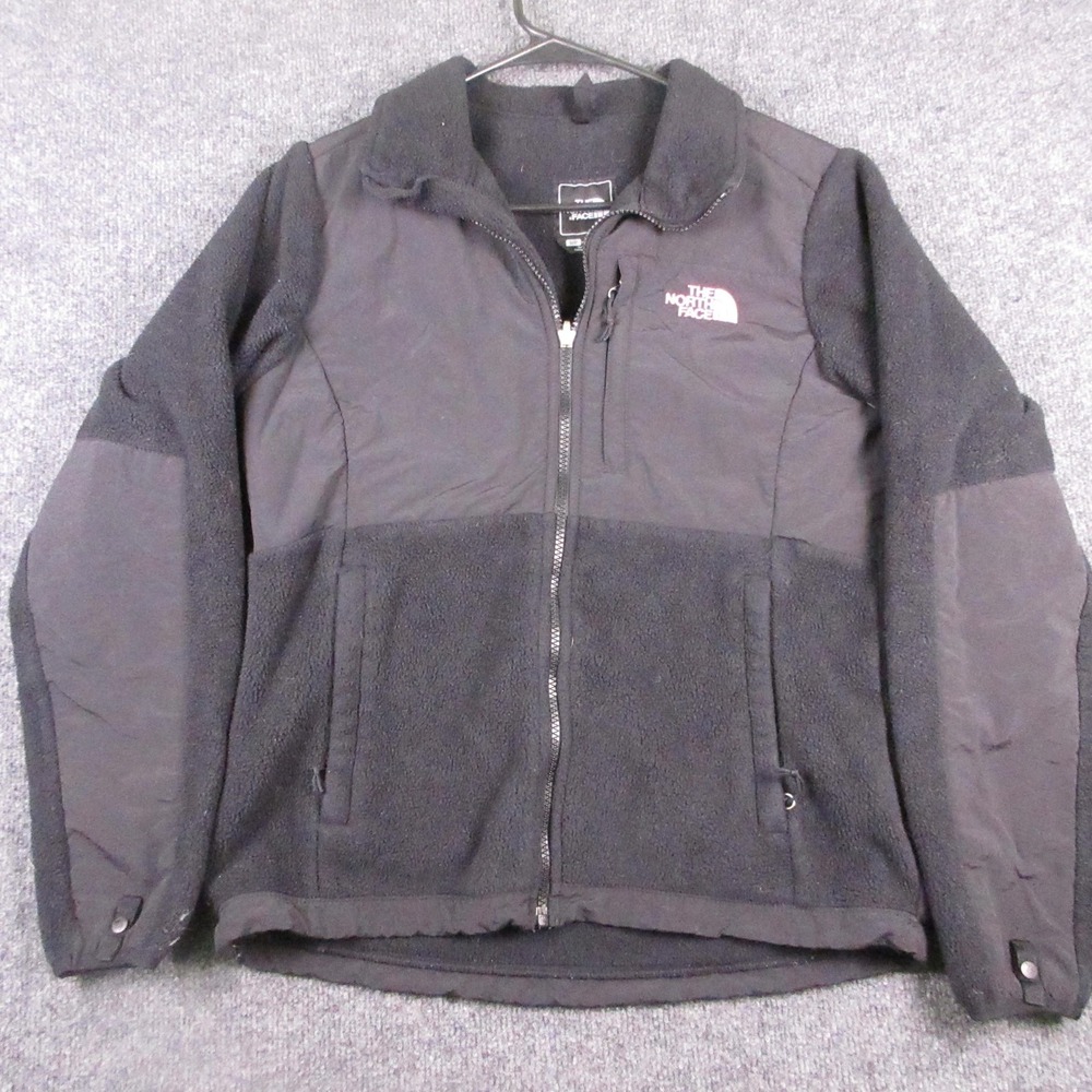 The North Face Polartec Jacket Womens Small Black Fleece Pink Ribbon Full Zip